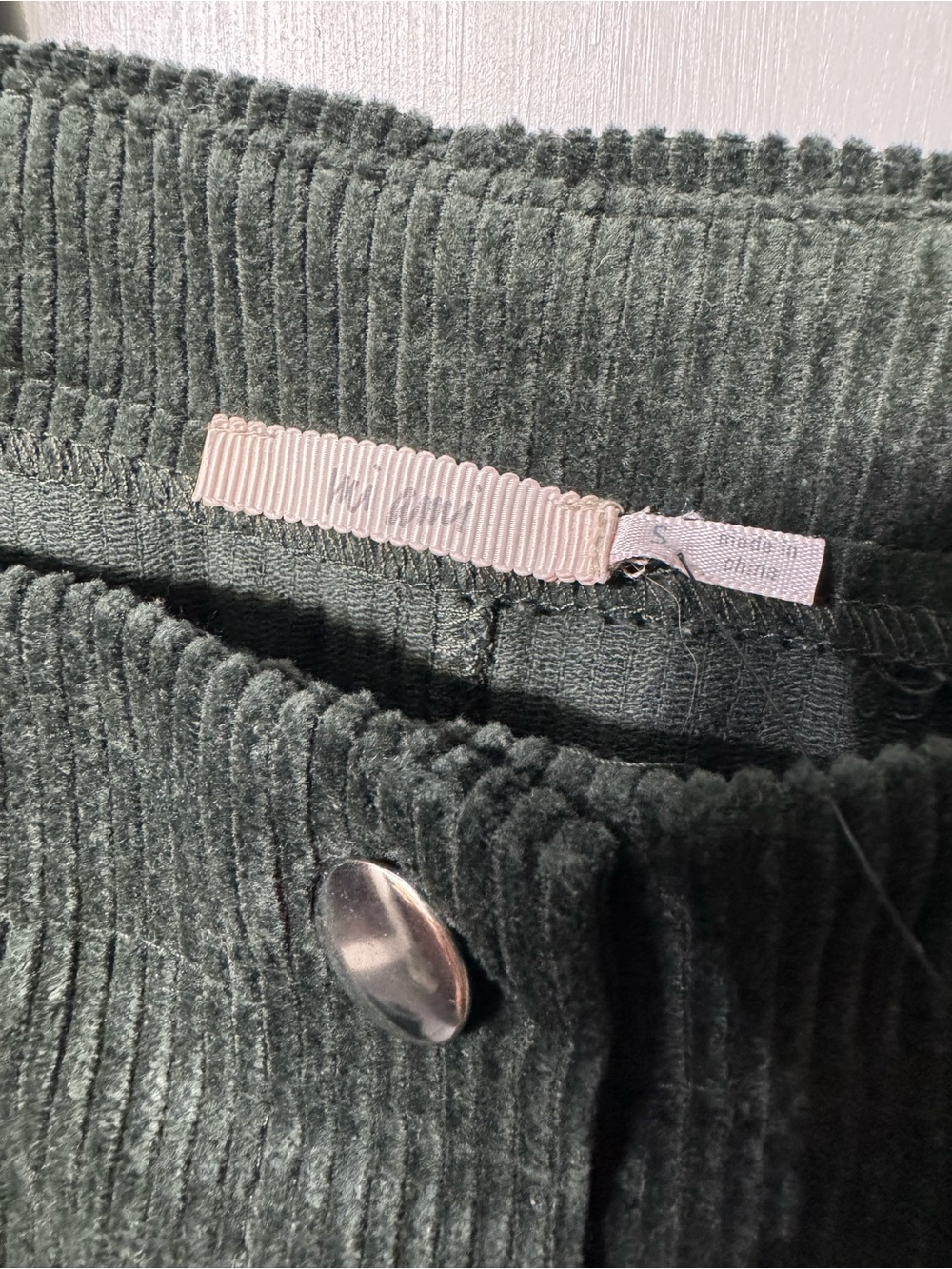 Francesca's Olive Green Corduroy Pinafore Dress - Picture 6 of 9